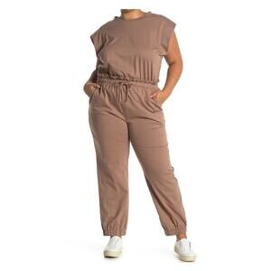 Nordstrom One One Six Brown Jogger Jumpsuit Sz.1X NWT